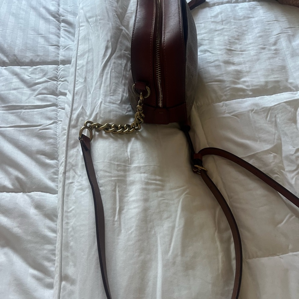 Coach Brown and Red Crossbody Bag - Picture 4 of 4